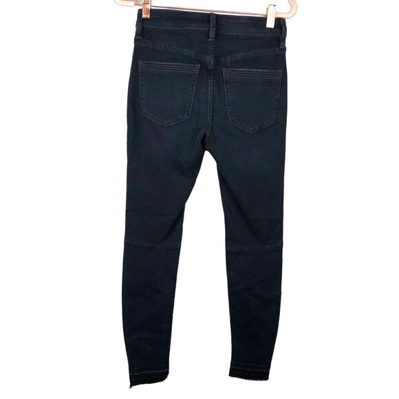 Free People Ivy Mid Rise Skinny Released Hem Jeans Seal Blue Sz. 26 NEW - Picture 3 of 12